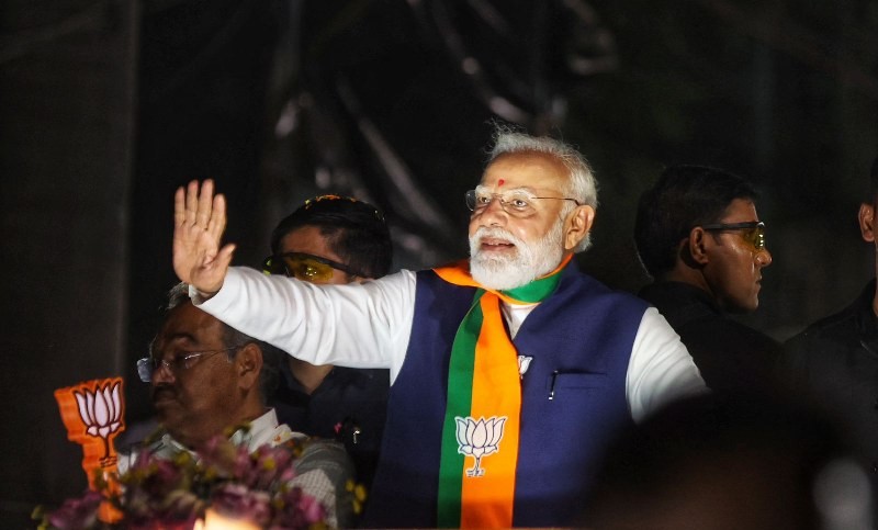 In Images: PM Narendra Modi participates in mega roadshow in North Kolkata