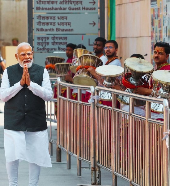 In Images: PM Modi’s spiritual stop at Kashi Vishwanath Temple in Varanasi