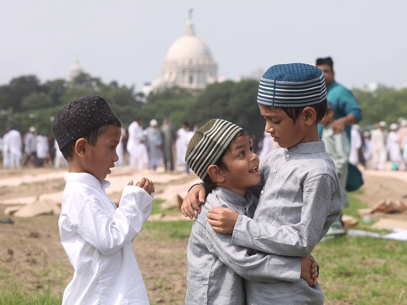 In Images: Thousands gather at Kolkata’s Brigade Parade Ground for namaz