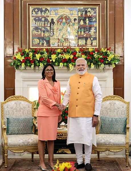 In Images: PM Modi hosts Venezuela's Acting President Delcy Rodriguez in New Delhi