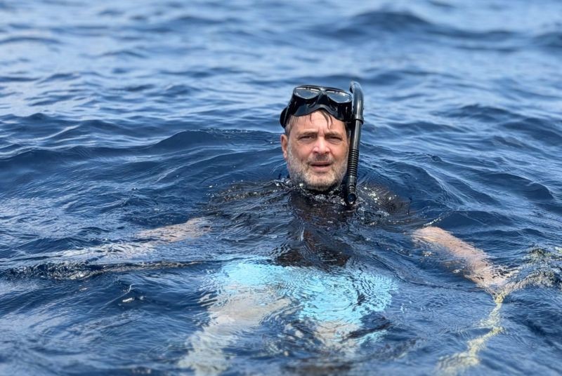 Rahul Gandhi scuba dives to target Modi govt, calls for ecological balance in Andamans amid ...