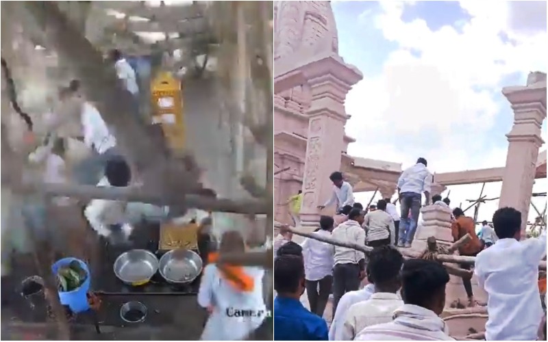 Temple hall roof collapse in Parbhani kills four, leaving several devotees trapped.
