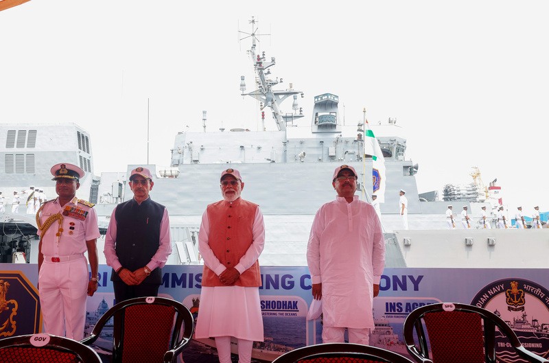 In Images: PM Modi commissions three indigenous naval warships in Kolkata