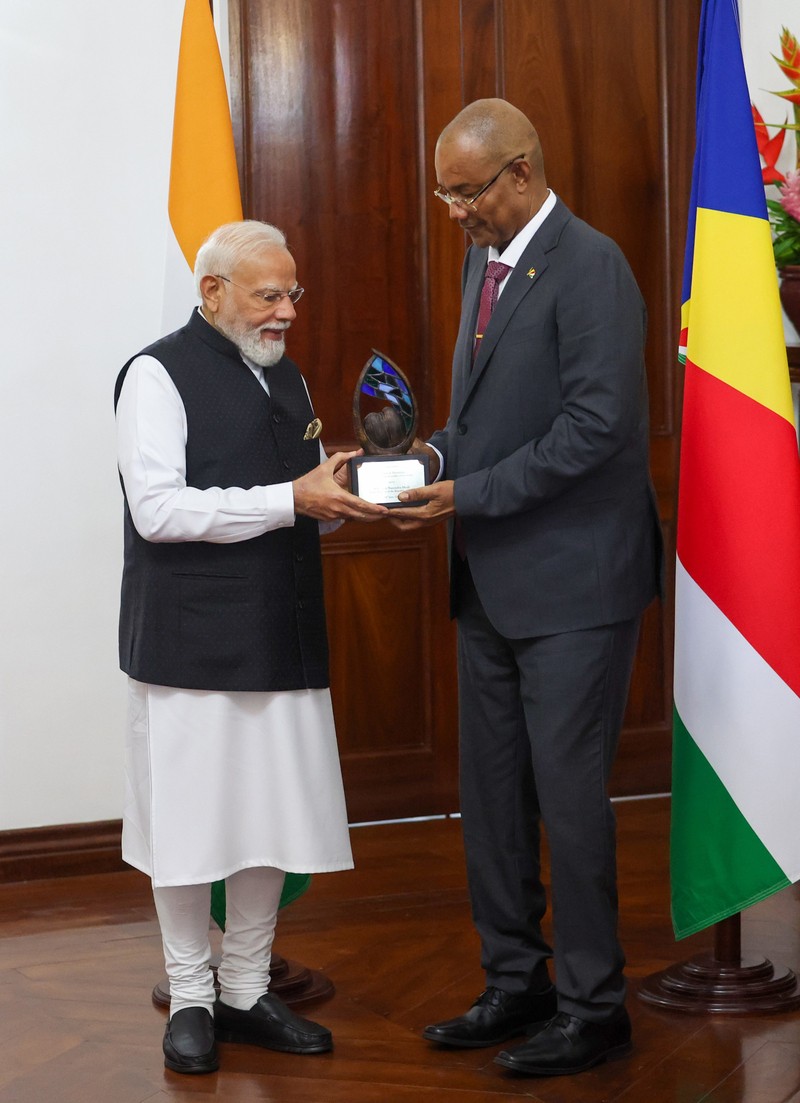 In Images: PM Modi receives Seychelles' highest civilian honour
