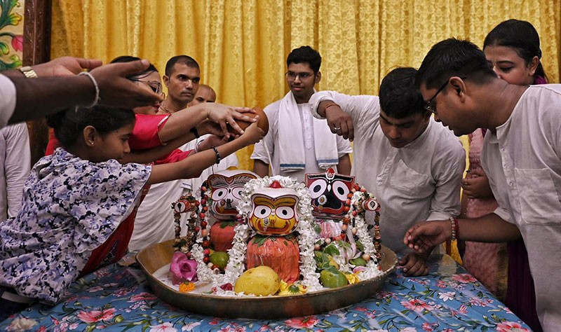In Images: Kolkata temple celebrates Lord Jagannath’s Snana Yatra