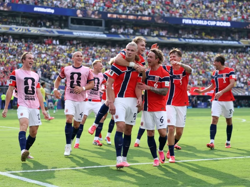 Haaland's decisive double sent Norway past Brazil into their first-ever FIFA World Cup quarter-finals.