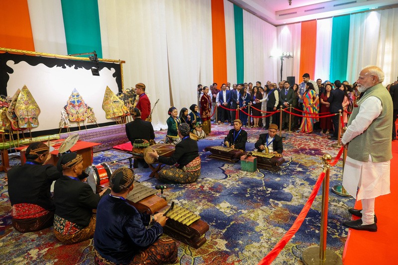 In Images: PM Modi arrives in Indonesia, receives warm welcome by Indian diaspora