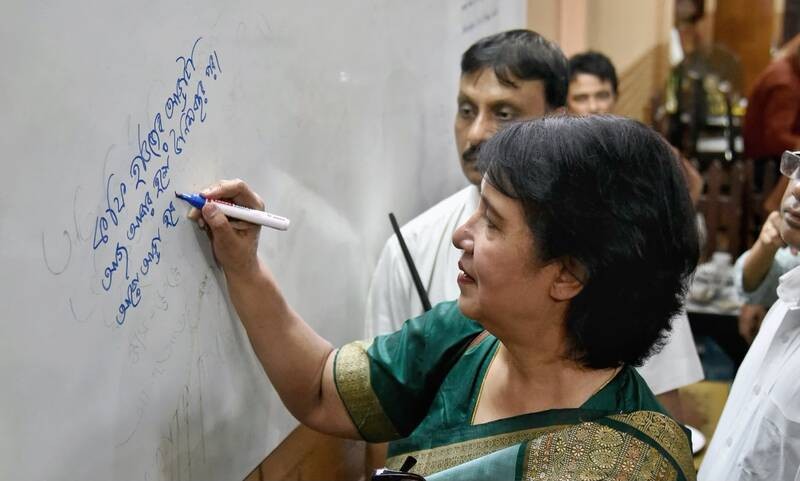In Images: Taslima Nasrin visits Kolkata's Coffee House