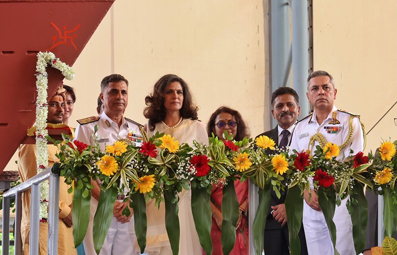 GRSE launches Next Gen Offshore Patrol Vessel 'Shruti' in Kolkata
