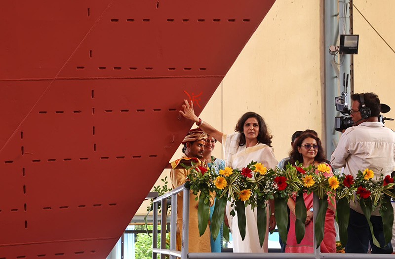 GRSE launches Next Gen Offshore Patrol Vessel 'Shruti' in Kolkata