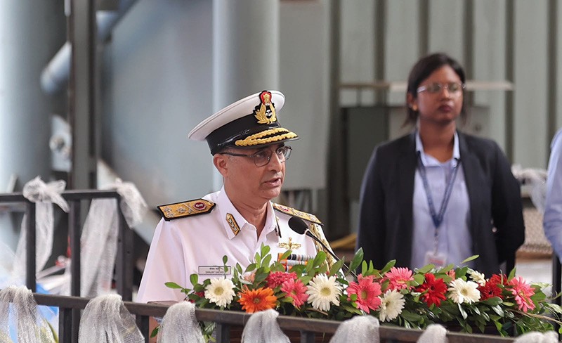 GRSE launches Next Gen Offshore Patrol Vessel 'Shruti' in Kolkata