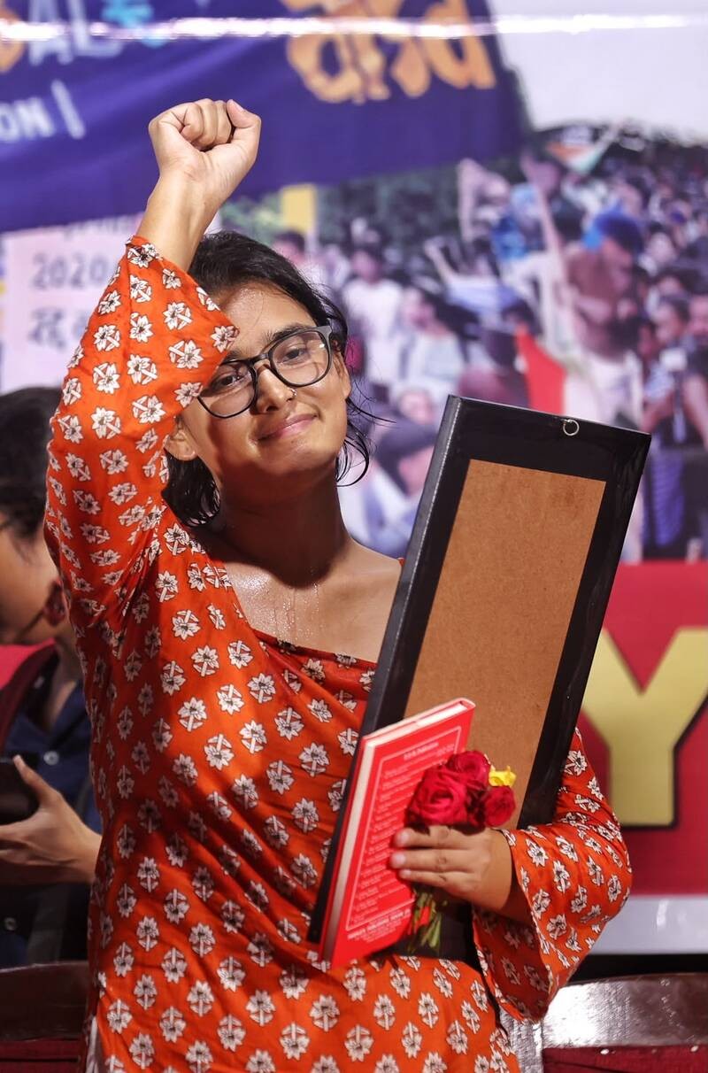 In Images: AISA National President Neha Bora attends panel discussion in Kolkata