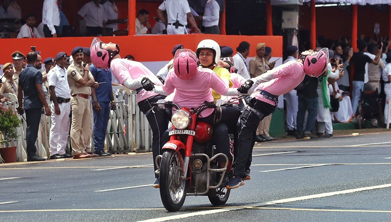 In Images: Kolkata’s Red Road comes alive with Independence Day parade, tableaux and drills