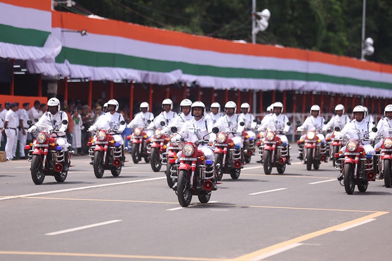 In Images: Kolkata’s Red Road comes alive with Independence Day parade, tableaux and drills