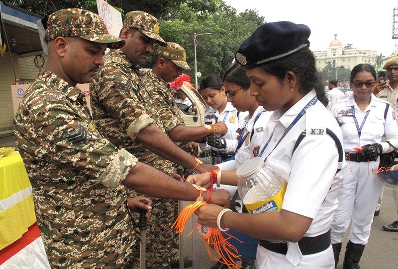 In Images: Kolkata Police women officers celebrate Rakhi