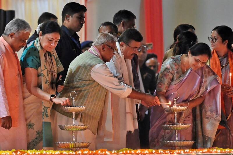 In Images: Kolkata marks PM Modi’s 76th birthday with diya lighting programme