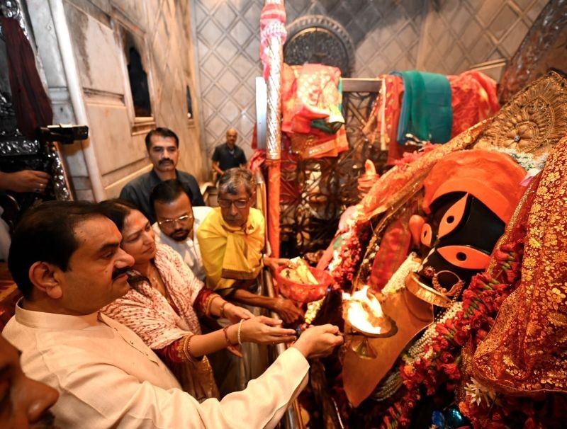 In Images: Gautam Adani offers prayers at Kalighat Temple in Kolkata