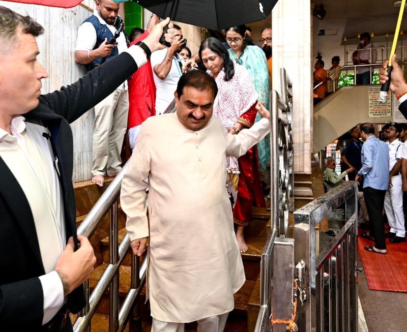 In Images: Gautam Adani offers prayers at Kalighat Temple in Kolkata