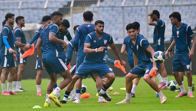 In Images: Indian football team gear up for Brazil clash in Kolkata