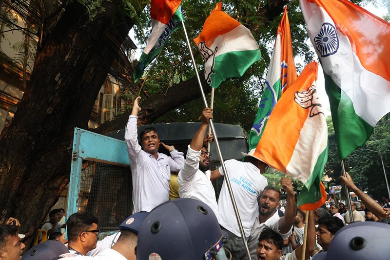 In Images: Congress workers detained during Lok Bhavan protest in Kolkata
