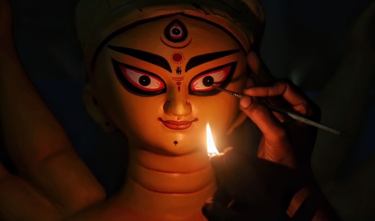 In Images: Durga Puja artisans give final touches to idols as Kolkata gears up for the festivities