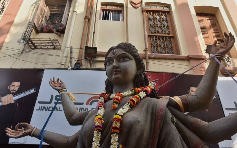 In Images: Chorebagan Durga idol immersed, ‘controversial’ pandal kept intact for SIT probe