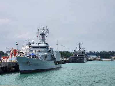 Indian Navy’s first training squadron berths at Singapore’s Changi Naval Base
