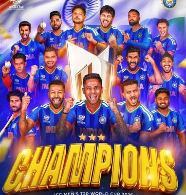 India win T20 World Cup by beating New Zealand by 96 runs