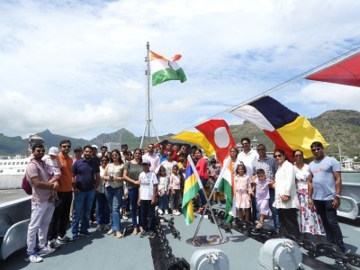 INS Trikand steals the show at Mauritius National Day parade