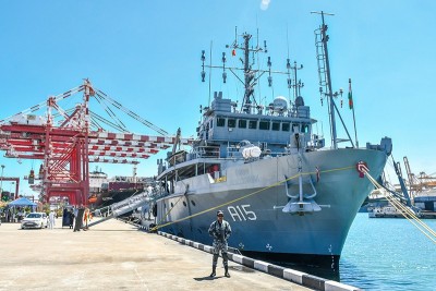 Power move at sea: Indian Navy ship arrives in Colombo for major drill
