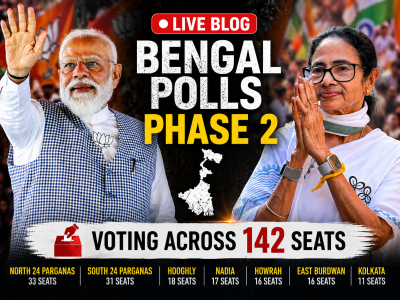 LIVE BLOG: Bengal Phase 2 voting underway; Mamata vs Suvendu in Bhabanipur, 142 seats in fray