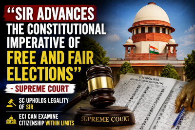 Jolt to Opposition! Supreme Court upholds SIR, says ECI can examine citizenship within limits