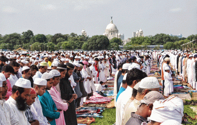 In Images: Thousands gather at Kolkata’s Brigade Parade Ground for namaz