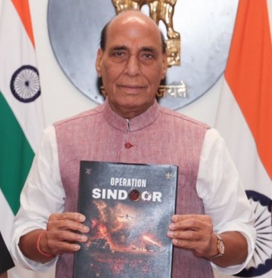 Rajnath Singh unveils ‘Operation Sindoor’ book, revealing soldiers’ untold stories