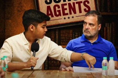 Rahul Gandhi meets students in CBSE evaluation dispute, questions ‘anti-national’ labels