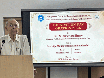 "Modern organisational management needs a spiritual foundation," says former IIM Calcutta director at MCHD foundation day