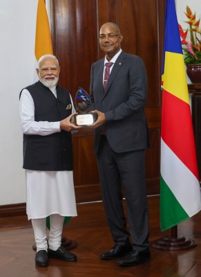 In Images: PM Modi receives Seychelles' highest civilian honour