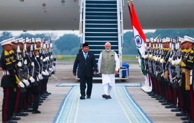 In Images: PM Modi arrives in Indonesia, receives warm welcome by Indian diaspora