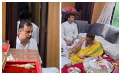 Puja inside moving train? Viral video leaves internet divided, railways responds
