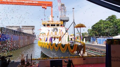 India strengthens naval power: Cochin Shipyard launches 7th ASW vessel 'Machilipatnam'