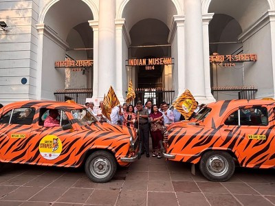 In Images: Kolkata Roars for Conservation: Tiger Taxis Flagged Off on International Tiger Day