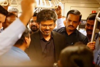 CM Vijay's metro ride sparks frenzy as fans crowd Chennai stations