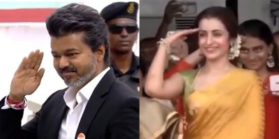 ‘Vulgarity and disgust’: DMK attacks Vijay over Trisha salute at I-Day event
