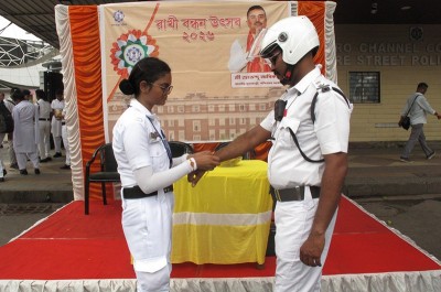 In Images: Kolkata Police women officers celebrate Rakhi