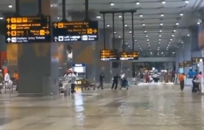 Delhi airport flooded, roads waterlogged as heavy rain lashes parts of NCR