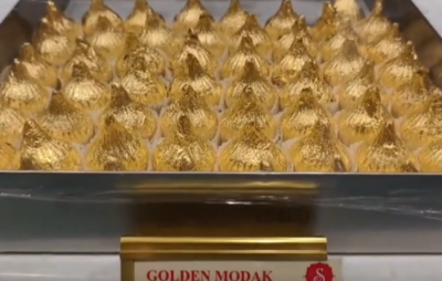 Rs 27,000 per kg! Nashik shop’s ‘Golden Modak’ turns heads this Ganesh Chaturthi