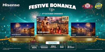 Hisense India announces up to 40 percent discounts on TVs during Amazon Great Indian Festival and Flipkart Big Billion Days