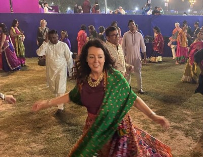 Swiss envoy Maya Tissafi celebrates Navratri in Gujarat, US Envoy Sergio Gor visits Kolkata's Durga Puja pandal