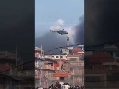 nepalprotest Ministers, family cling to chopper
