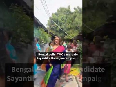 Bengal polls: TMC candidate Sayantika Banerjee campaigns in Baranagar #sayantikabanerjee #bengal